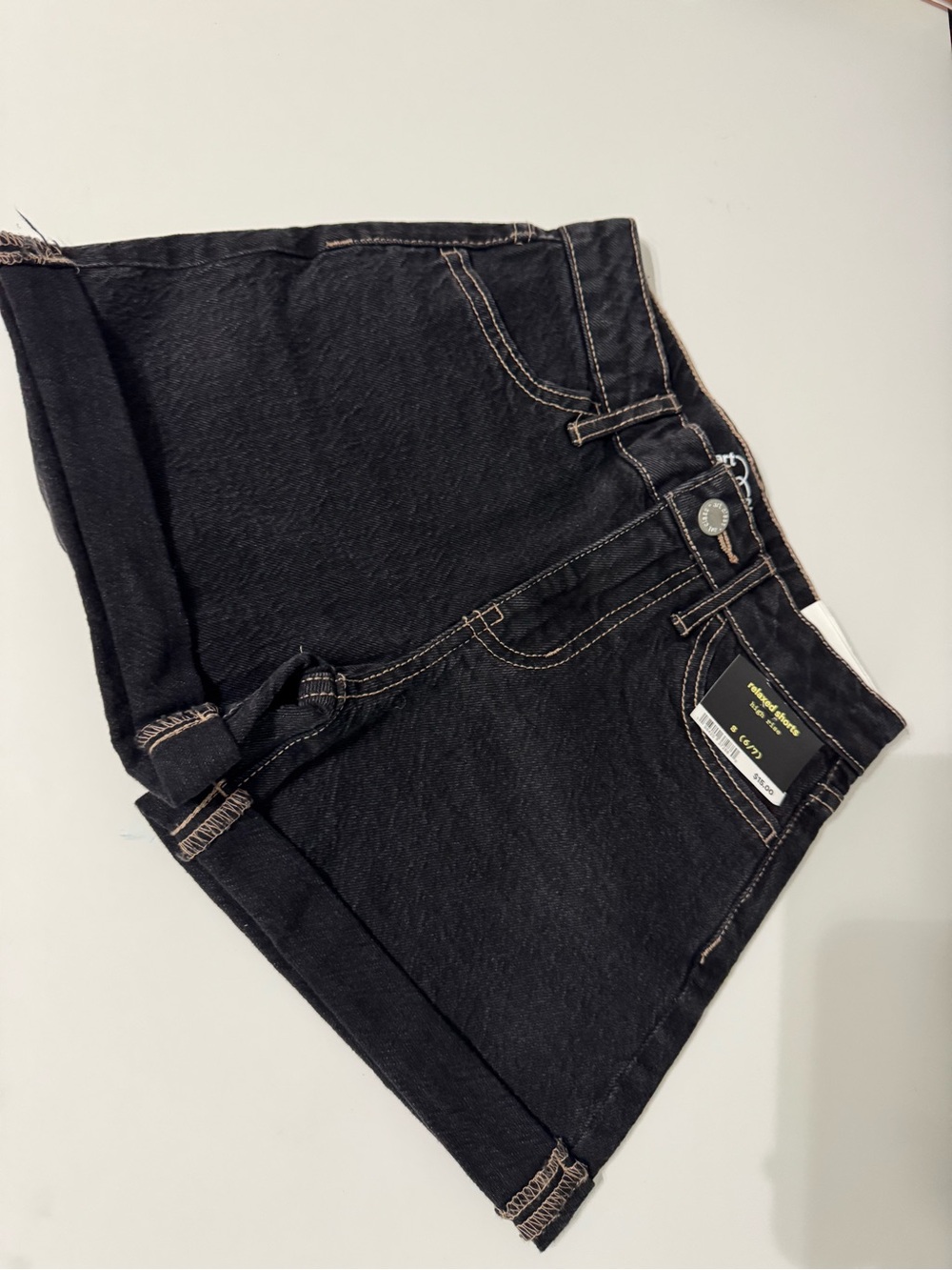 Black  Denim Shorts